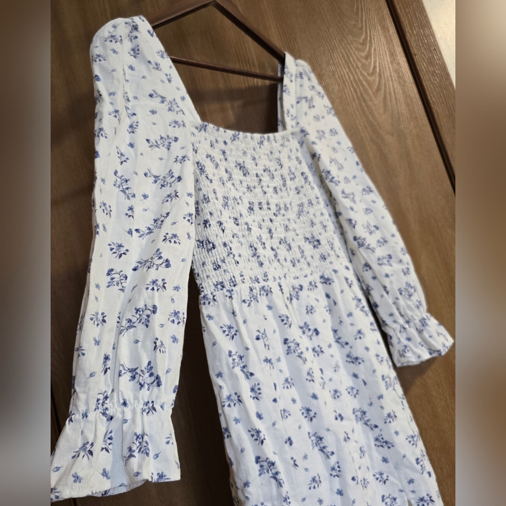 House Of Harlow 1960 Floral Linen Blend Midi Dress - Picture 5 of 12